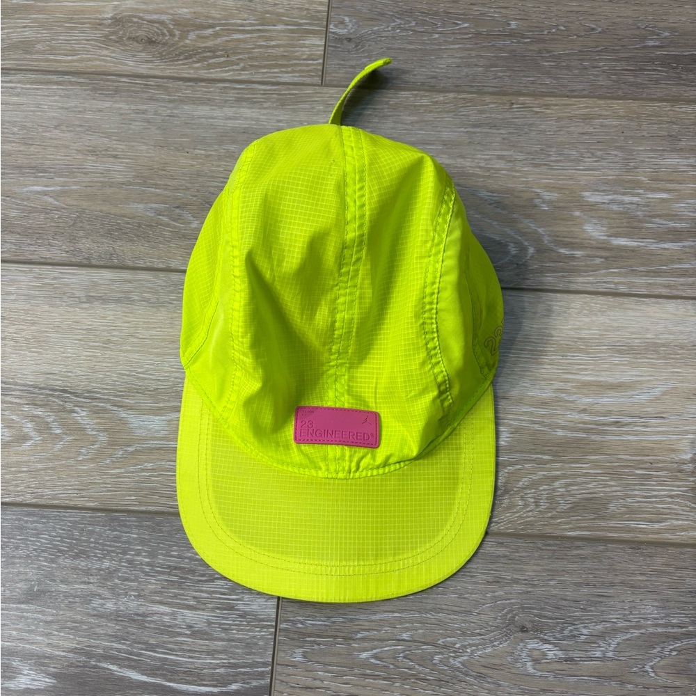 Nike Air Jordan Hat 23 Engineered Neon Yellow Pink Jumpman Strap Athletic Sport